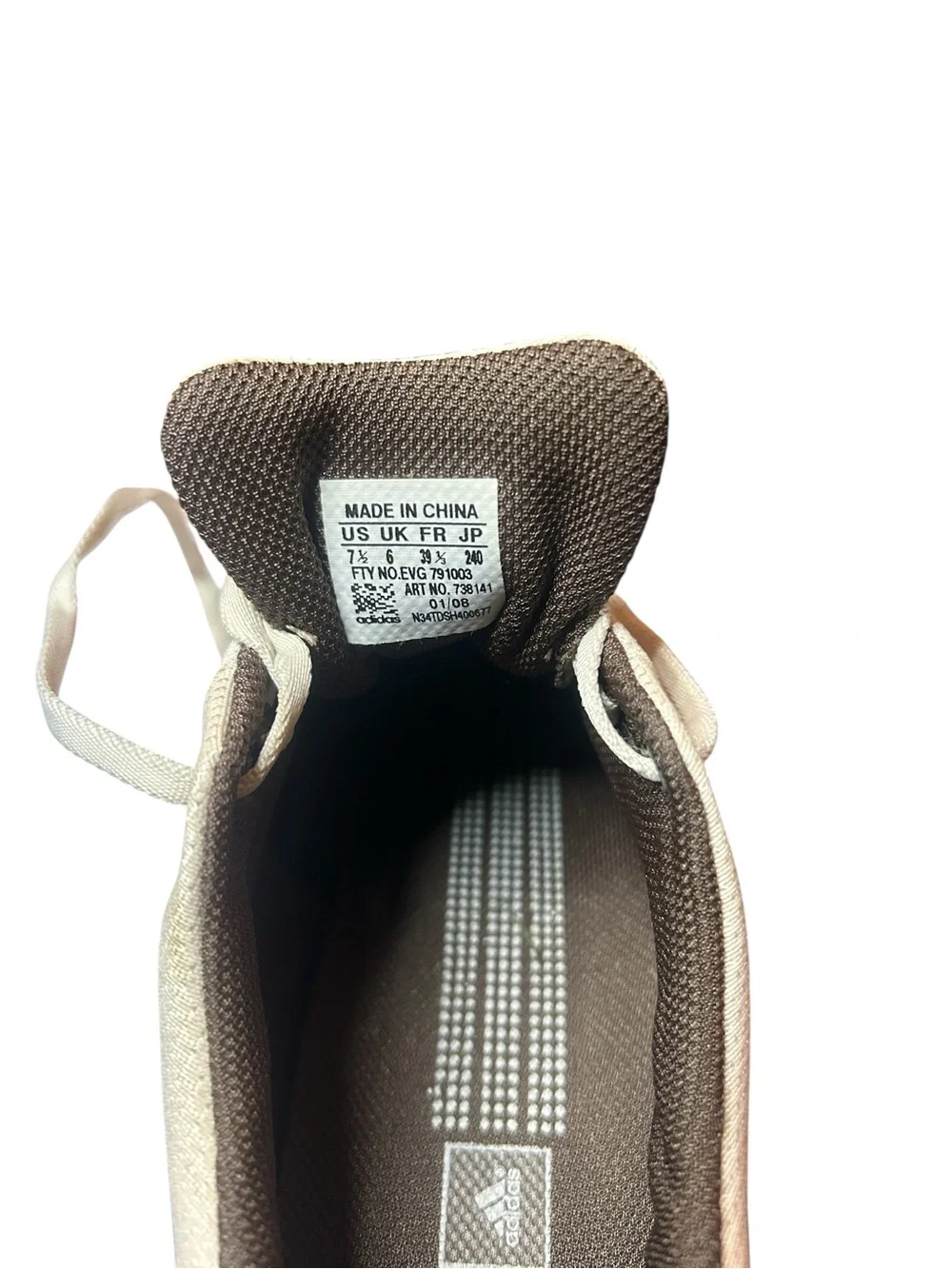 Adidas Women’s Golf Shoes White Brown Lace Up Size 7.5